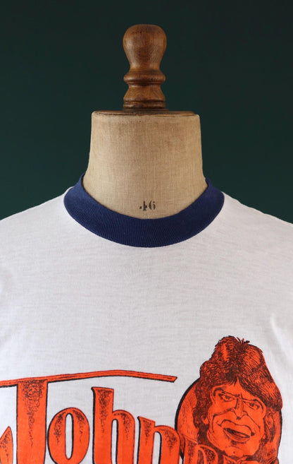 Vintage 1970s country music t shirt - Johnny Rodriguez print - rock tee - 42” chest