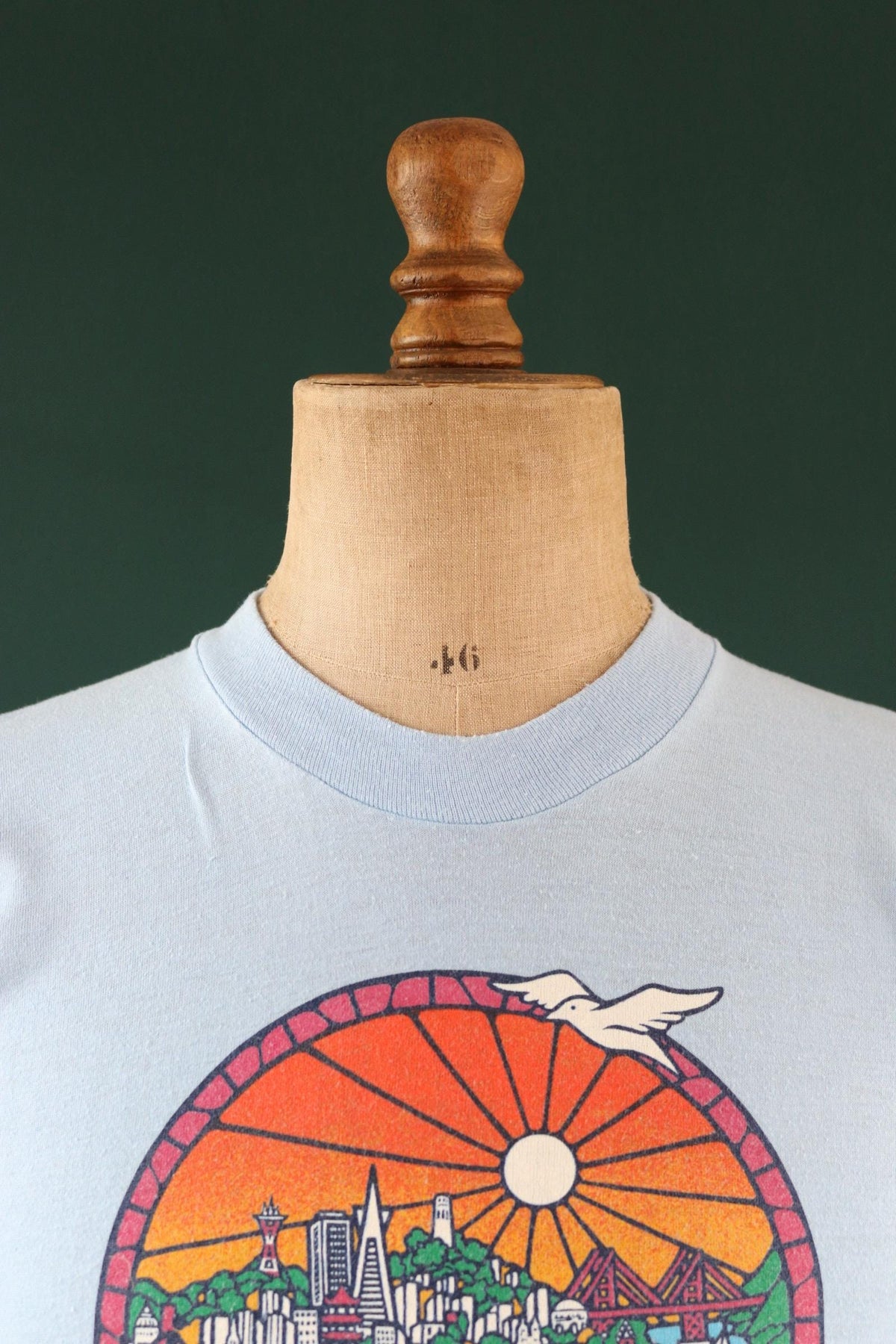 Vintage 1980s San Francisco marathon t shirt - running print - 36” chest