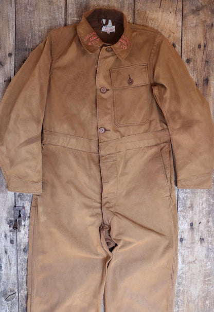 Vintage 1940s CC41 Shell coveralls - British workwear - rare petrolania - Shell Mex embroidery - 41” chest - 37” x 31”