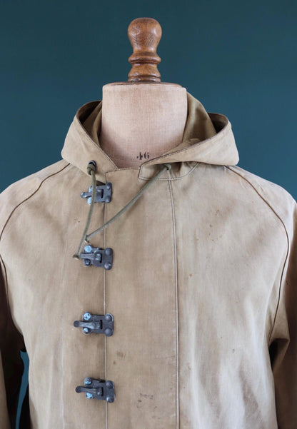 Vintage 1940s US Navy wet weather parka - WW2 USN smock - naval deck jacket - military anorak - 54” chest