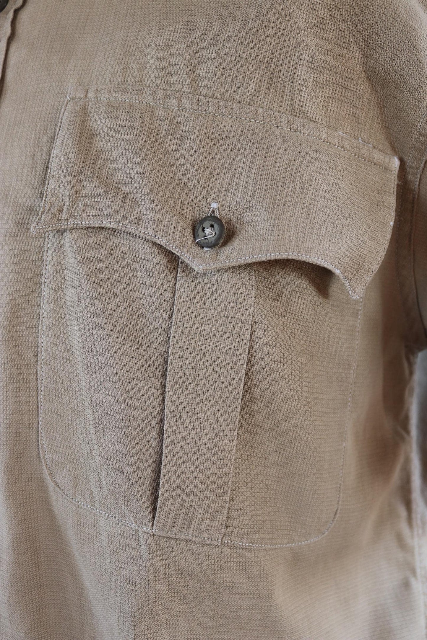 Vintage 1940s British army cotton Aertex shirt - original WW2 - 44” chest