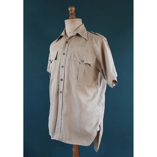 Vintage 1940s British army cotton Aertex shirt - original WW2 - 44” chest