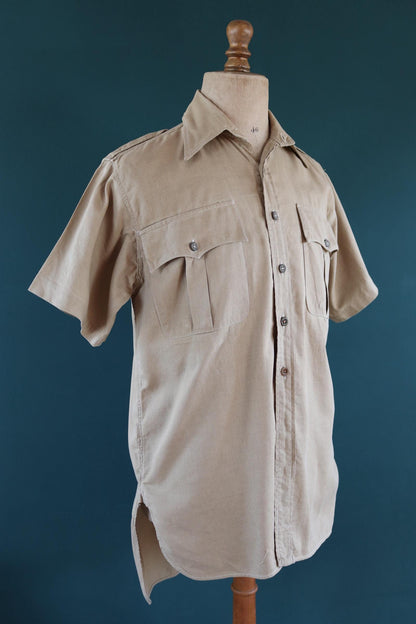 Vintage 1940s British army cotton Aertex shirt - original WW2 - 44” chest