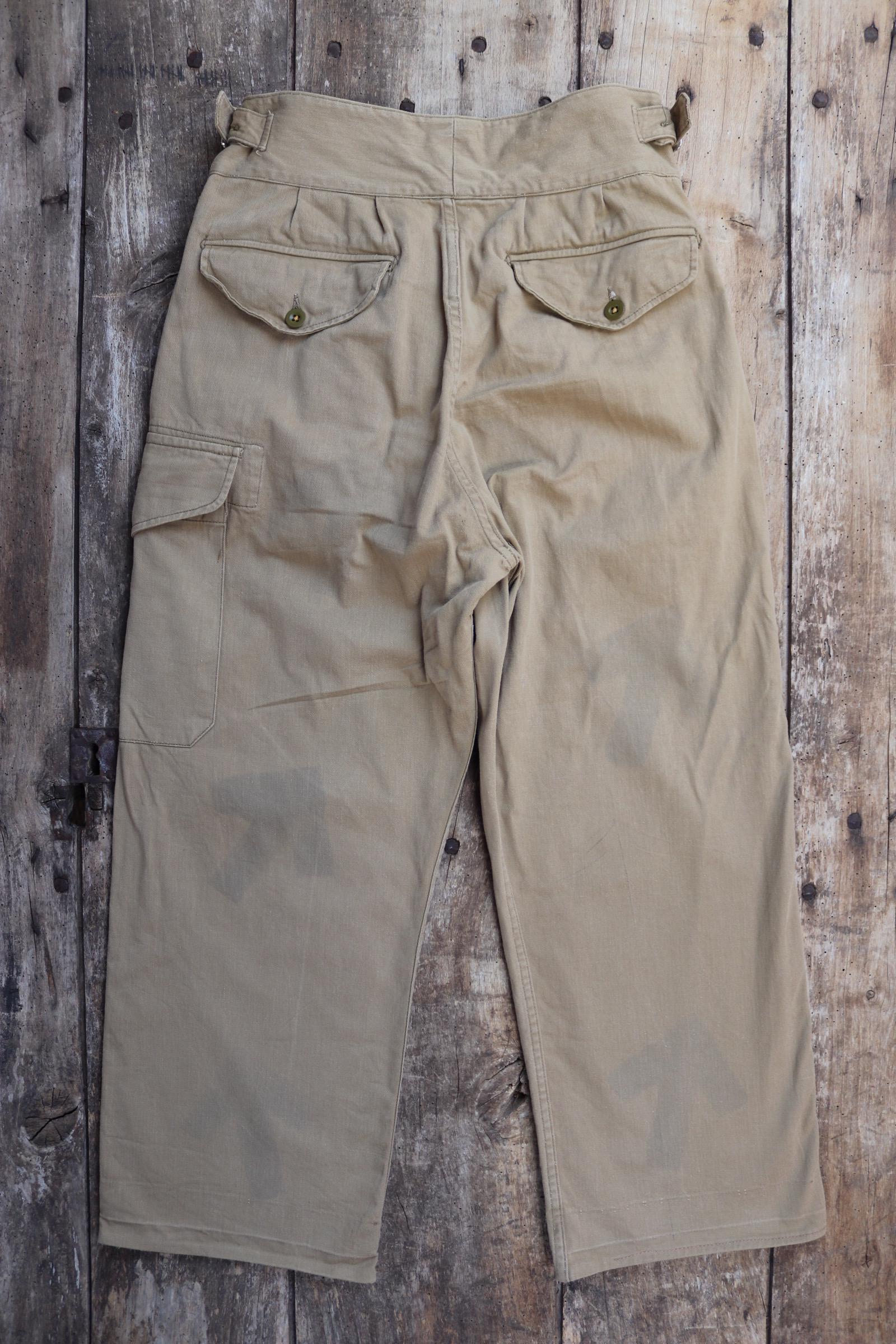 Vintage 1960s British army Gurkha trousers - military pleated pants - 30" x 27"