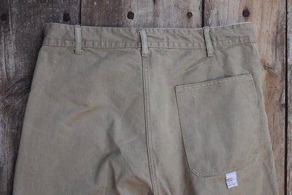 Vintage 1970s British style chinos - military trousers - prison arrows - 33" x 31"