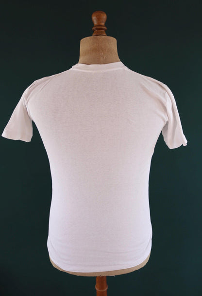 Vintage 1970s blank t shirt - plain white tee - 32” 34” 36” chest