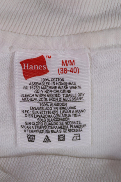 Vintage 1990s Hanes blank t shirt - plain white tee - 39” chest
