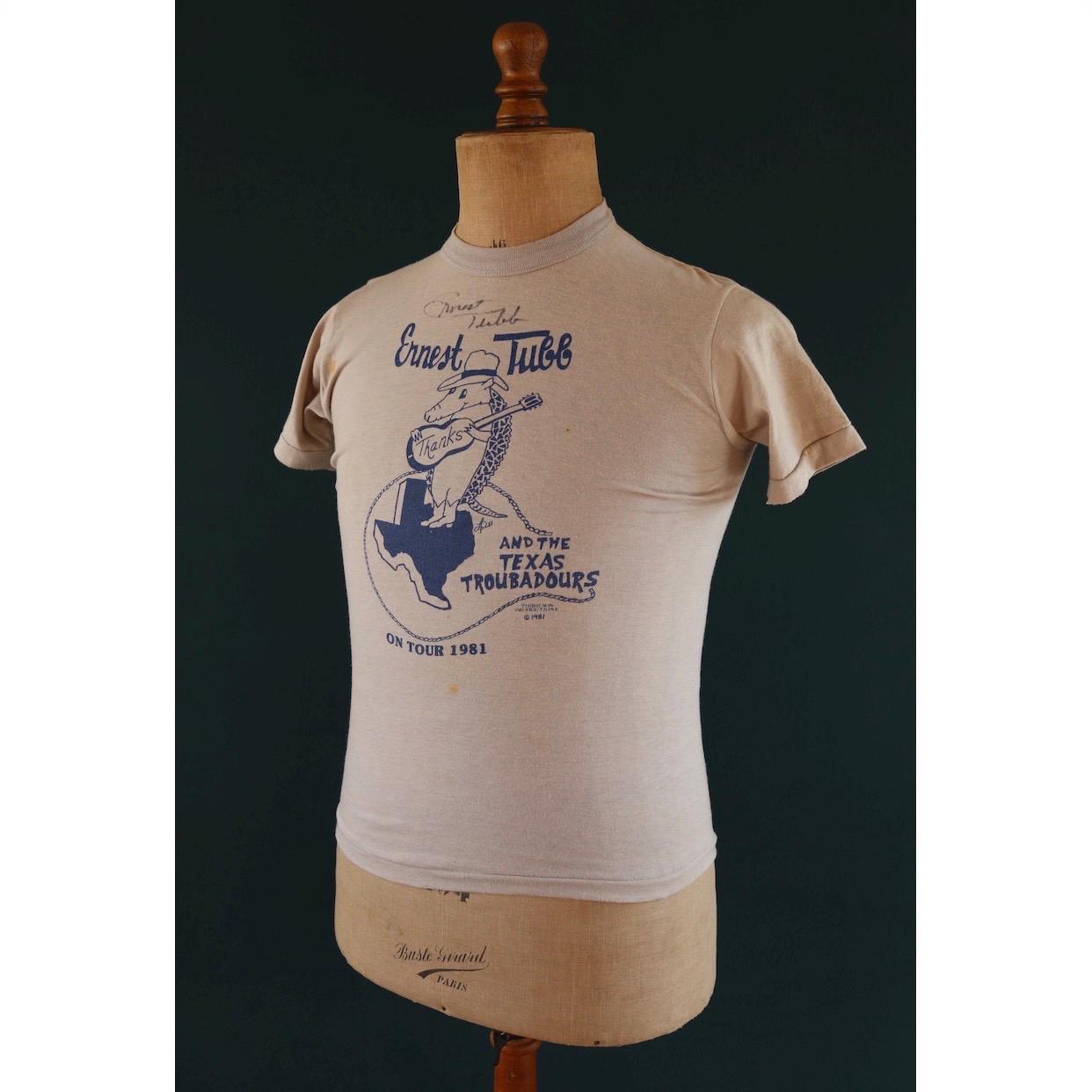 Vintage 1980s signed country music t shirt - Ernest Tubb - 32” chest