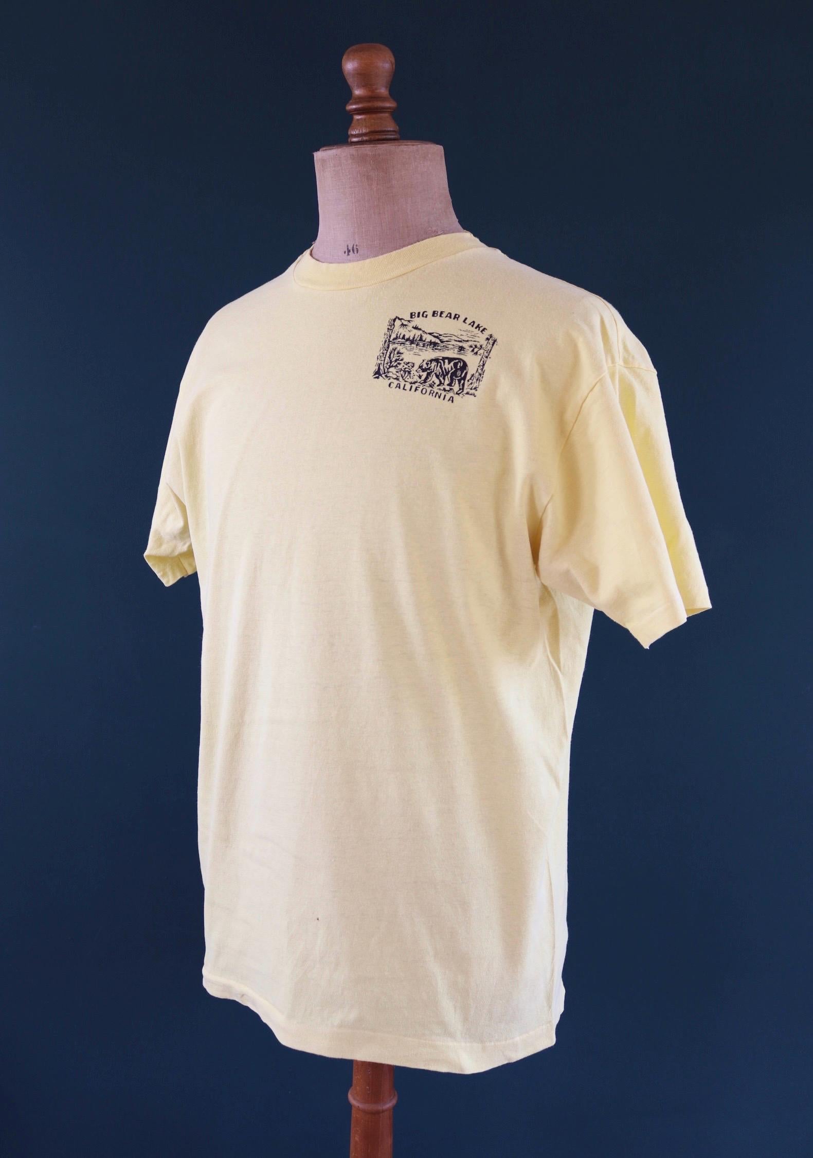 Vintage 1980s California bear t shirt - single stitch tee - 45” chest