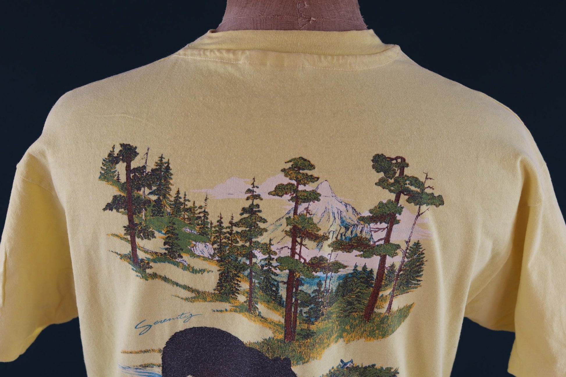 Vintage 1980s California bear t shirt - single stitch tee - 45” chest