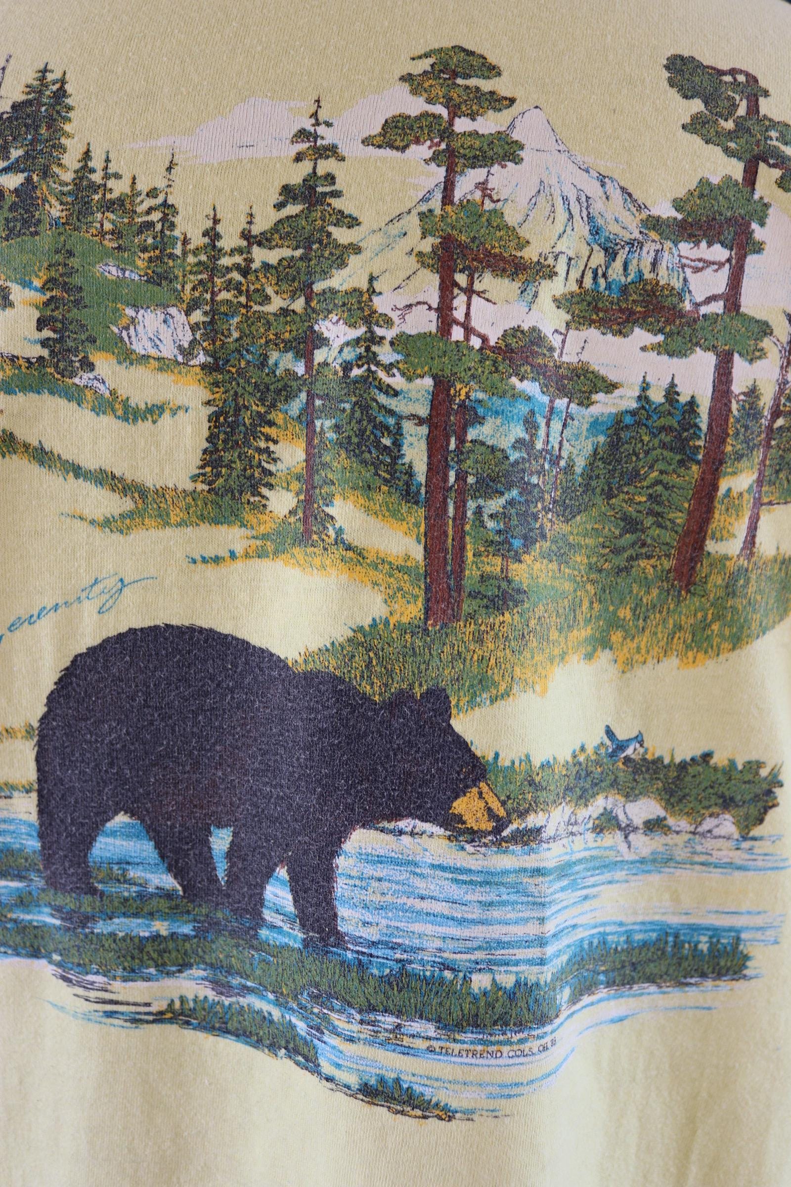 Vintage 1980s California bear t shirt - single stitch tee - 45” chest