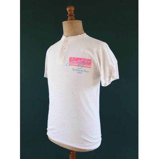 Vintage 1990s Harley Davidson t shirt - Hawaiian luau - 38" chest