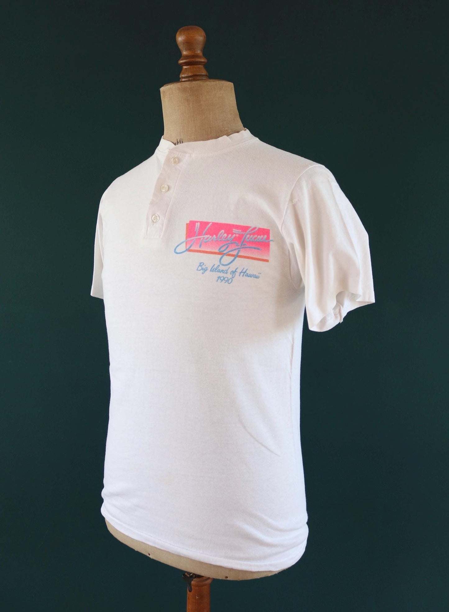 Vintage 1990s Harley Davidson t shirt - Hawaiian luau - 38" chest