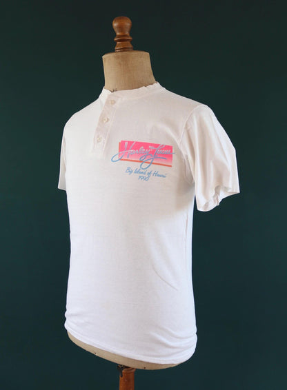 Vintage 1990s Harley Davidson t shirt - Hawaiian luau - 38" chest
