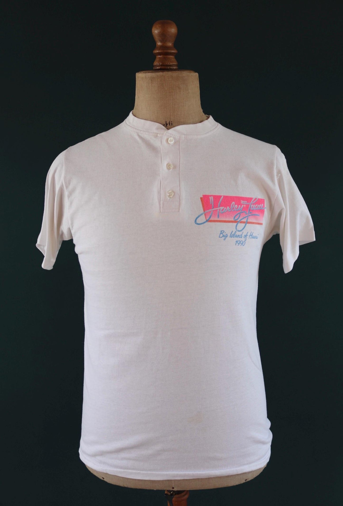 Vintage 1990s Harley Davidson t shirt - Hawaiian luau - 38" chest