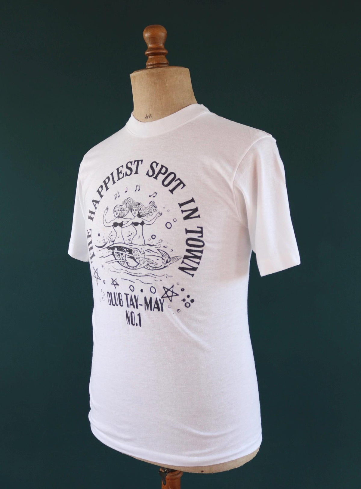 Vintage 1980s graphic t shirt - nightclub tee - made in USA - 35" chest