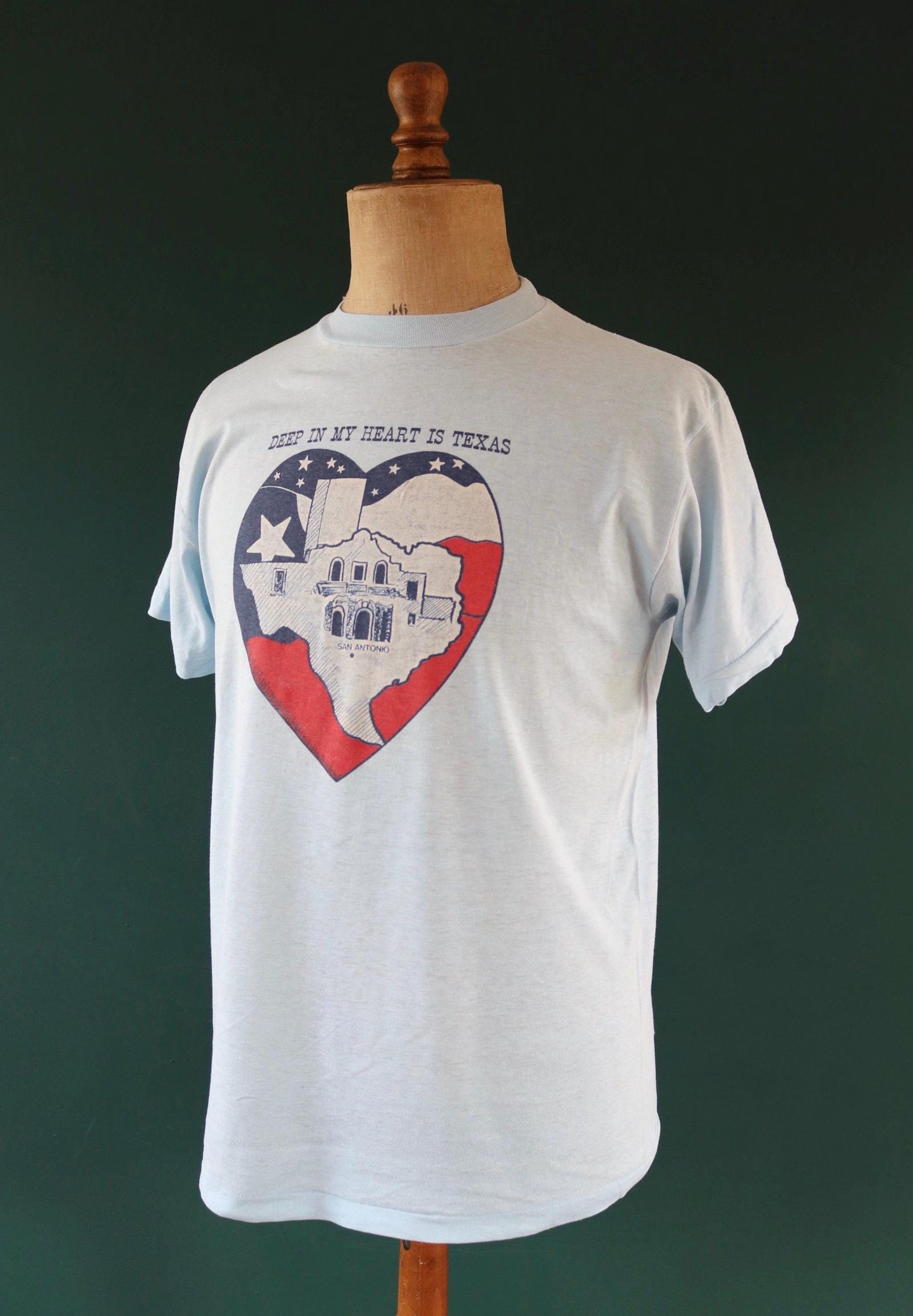 Vintage 1980s t shirt - single stitch - Texas print - 42” chest