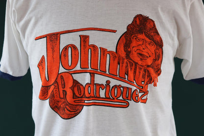 Vintage 1970s country music t shirt - Johnny Rodriguez print - rock tee - 42” chest