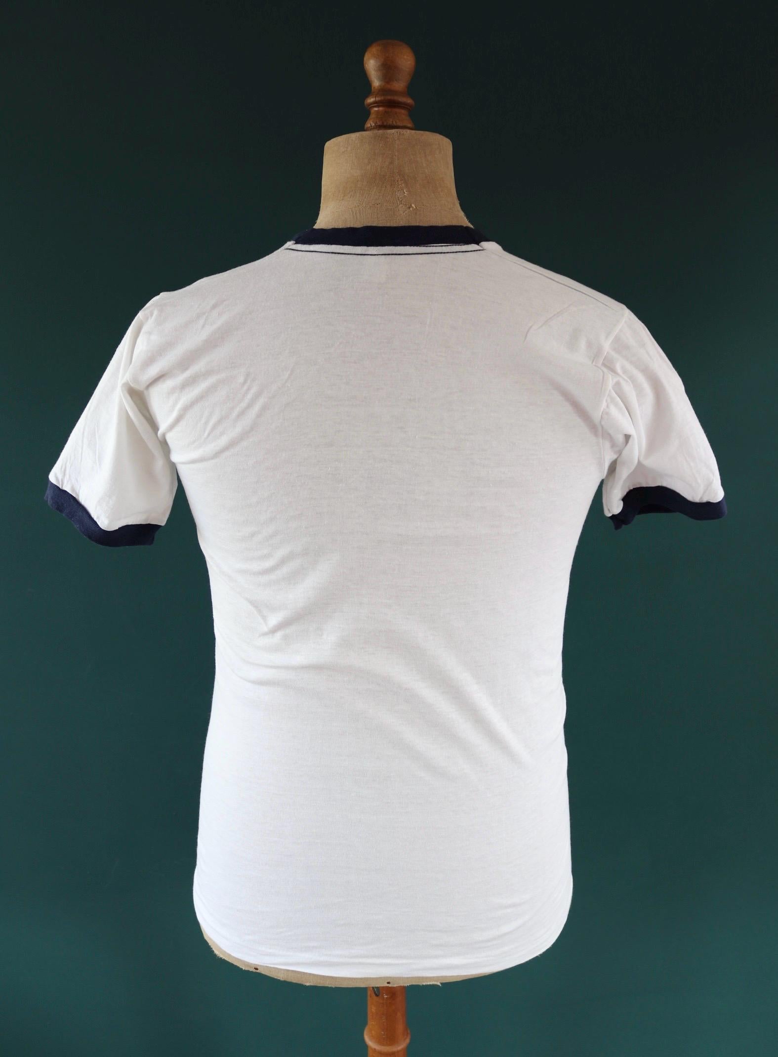 Vintage 1970s ringer t shirt - Spiro T Agnew print - 37” chest - political tee