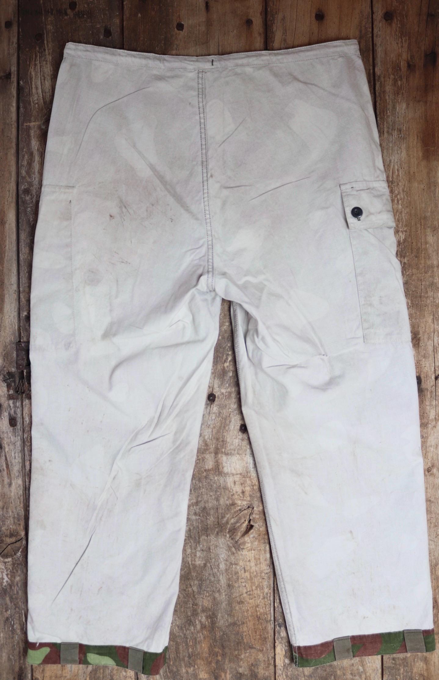Vintage 1980s Finnish M62 camo trousers - windproof paratrooper pants - 39” x 28”