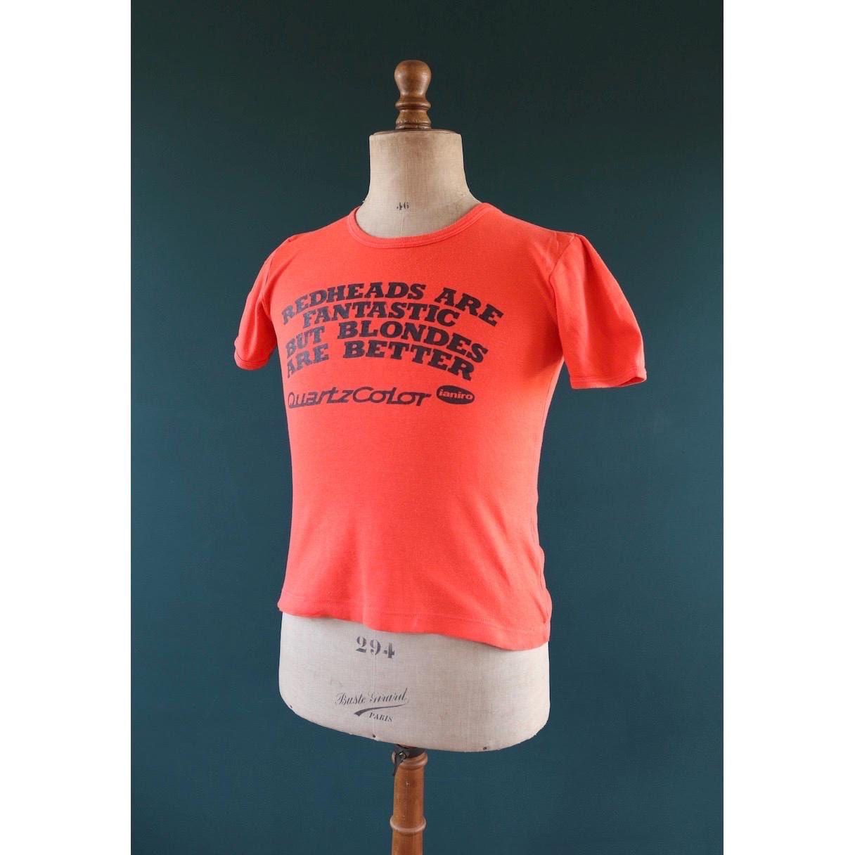Vintage 1980s graphic t shirt - blonde joke - hair dye print - 36" chest
