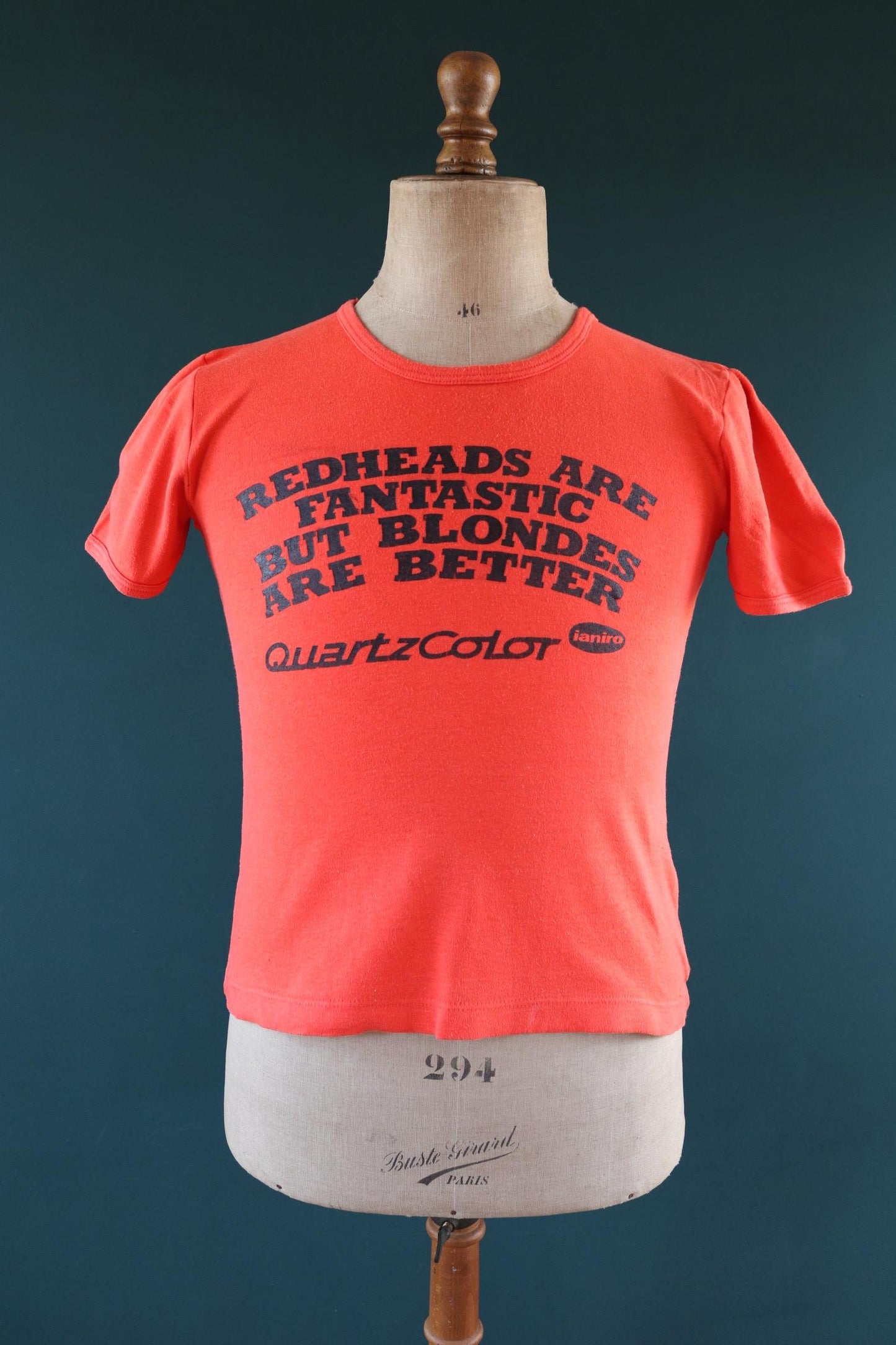 Vintage 1980s graphic t shirt - blonde joke - hair dye print - 36" chest