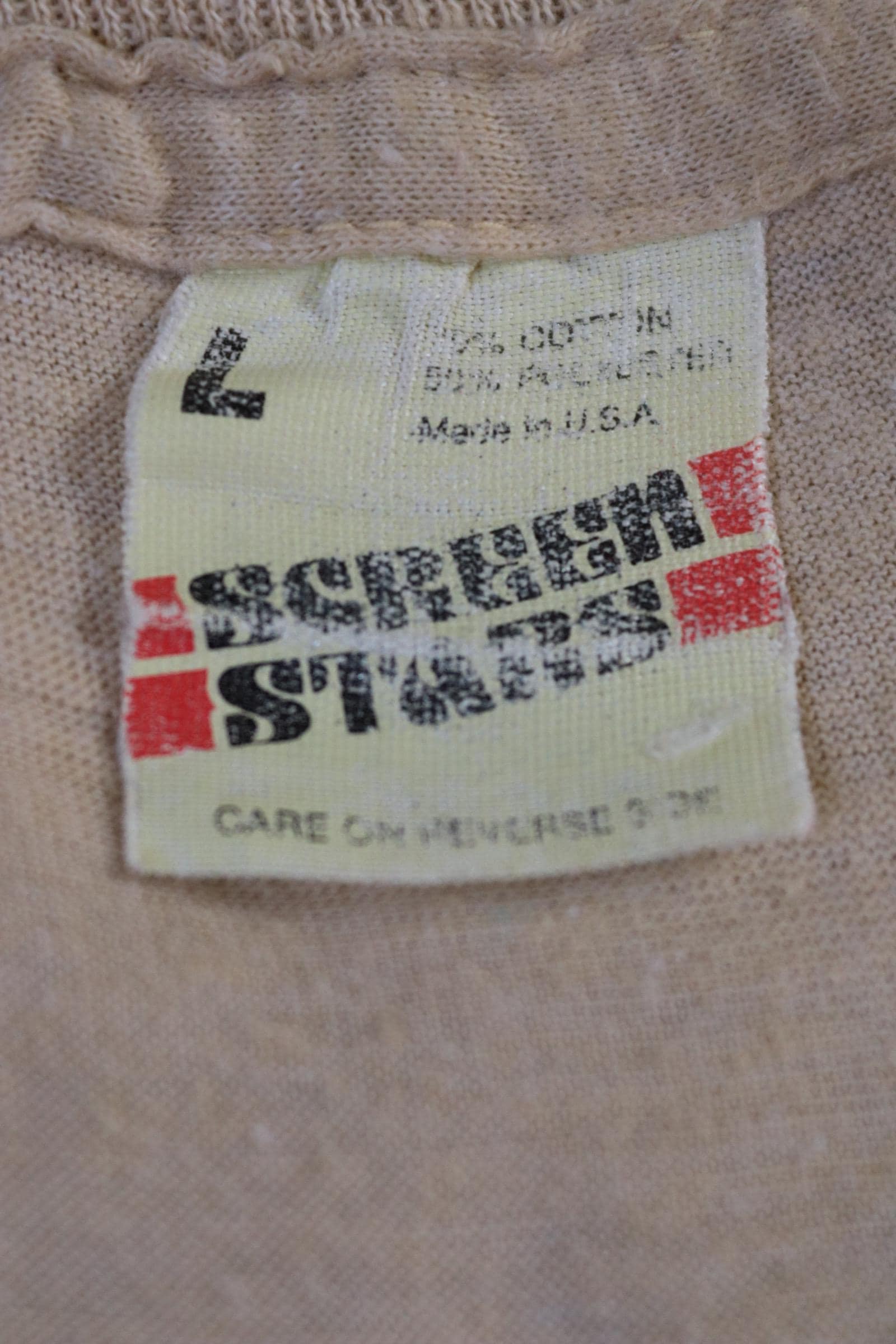 Vintage 1980s graphic t shirt - single stitch tee - made in USA - 37" chest