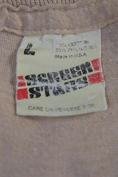 Vintage 1980s graphic t shirt - single stitch tee - made in USA - 37" chest