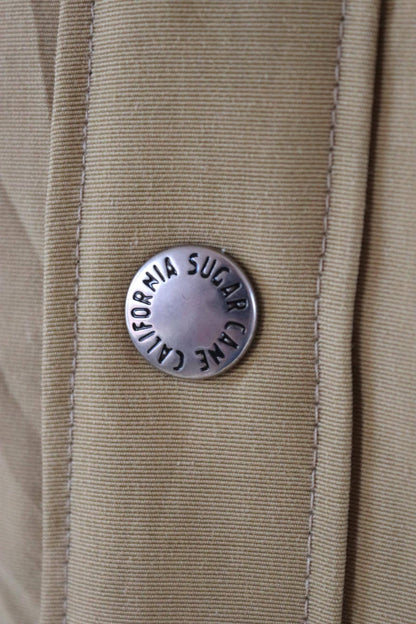 Sugar Cane down jacket - leather yoke - insulated puffer - 40" chest