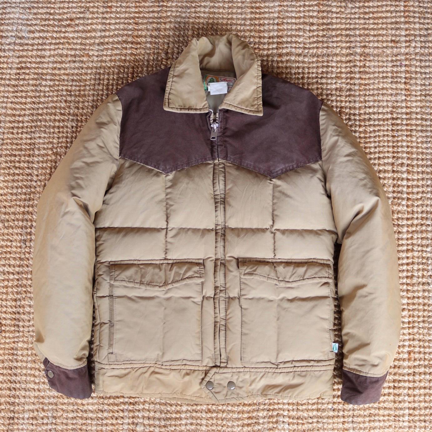 Vintage 1980s goose down jacket - insulated puffer - 38" chest