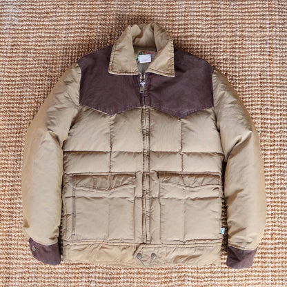 Vintage 1980s goose down jacket - insulated puffer - 38" chest