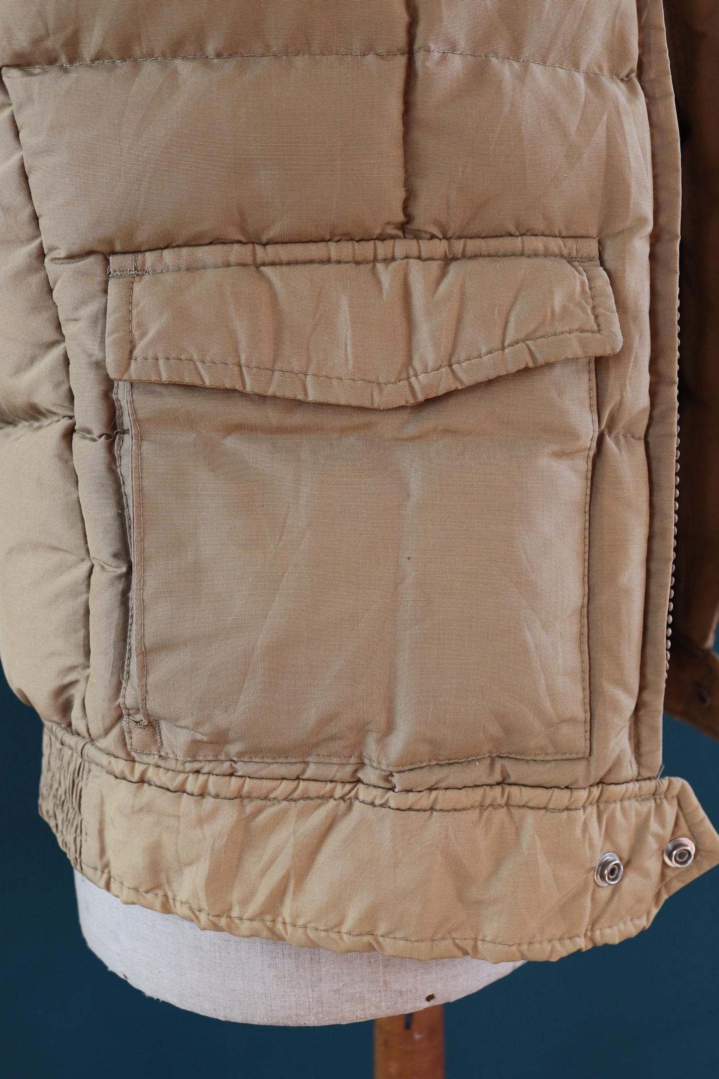 Vintage 1980s goose down jacket - insulated puffer - 38" chest
