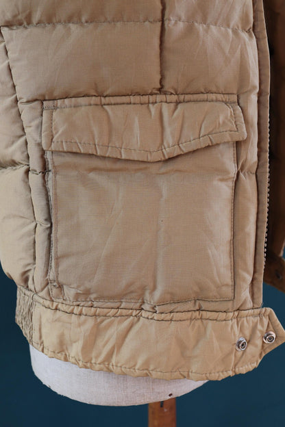Vintage 1980s goose down jacket - insulated puffer - 38" chest