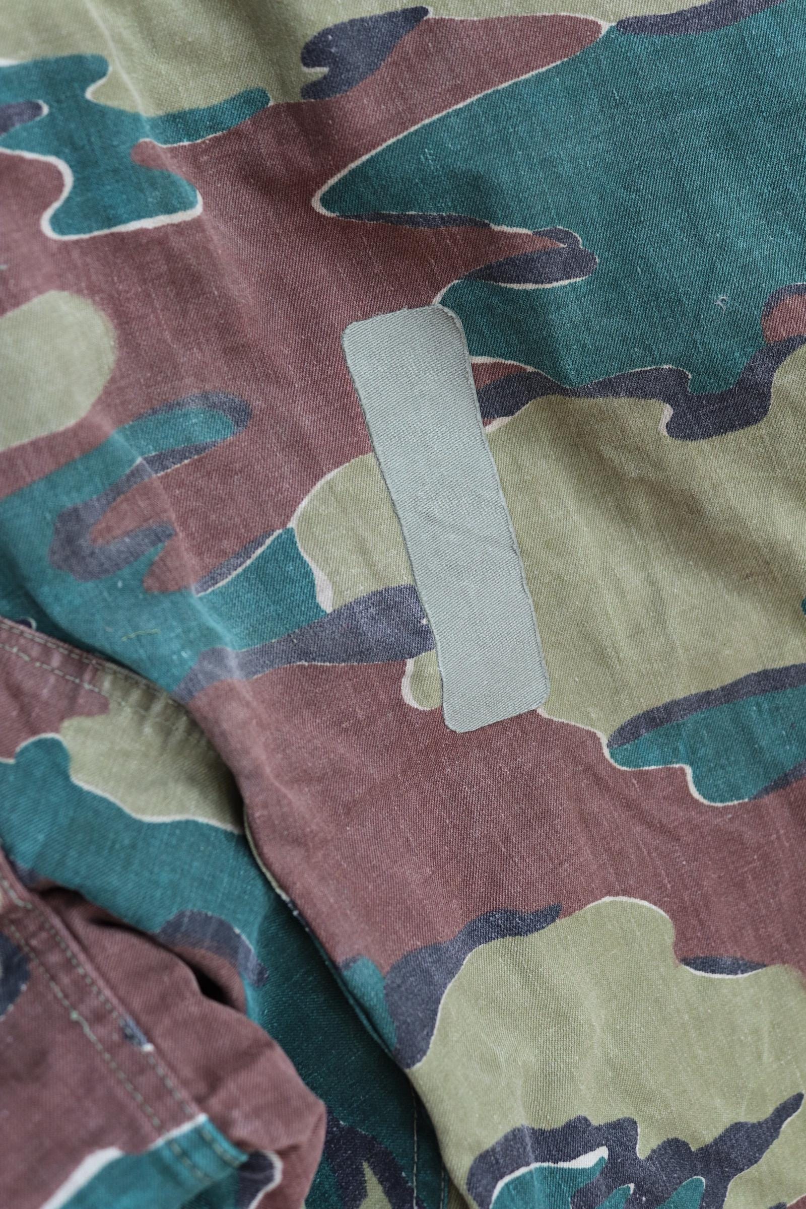 Vintage 1950s Belgian jigsaw camouflage trousers - paratrooper cargo pants - 36” x 28”