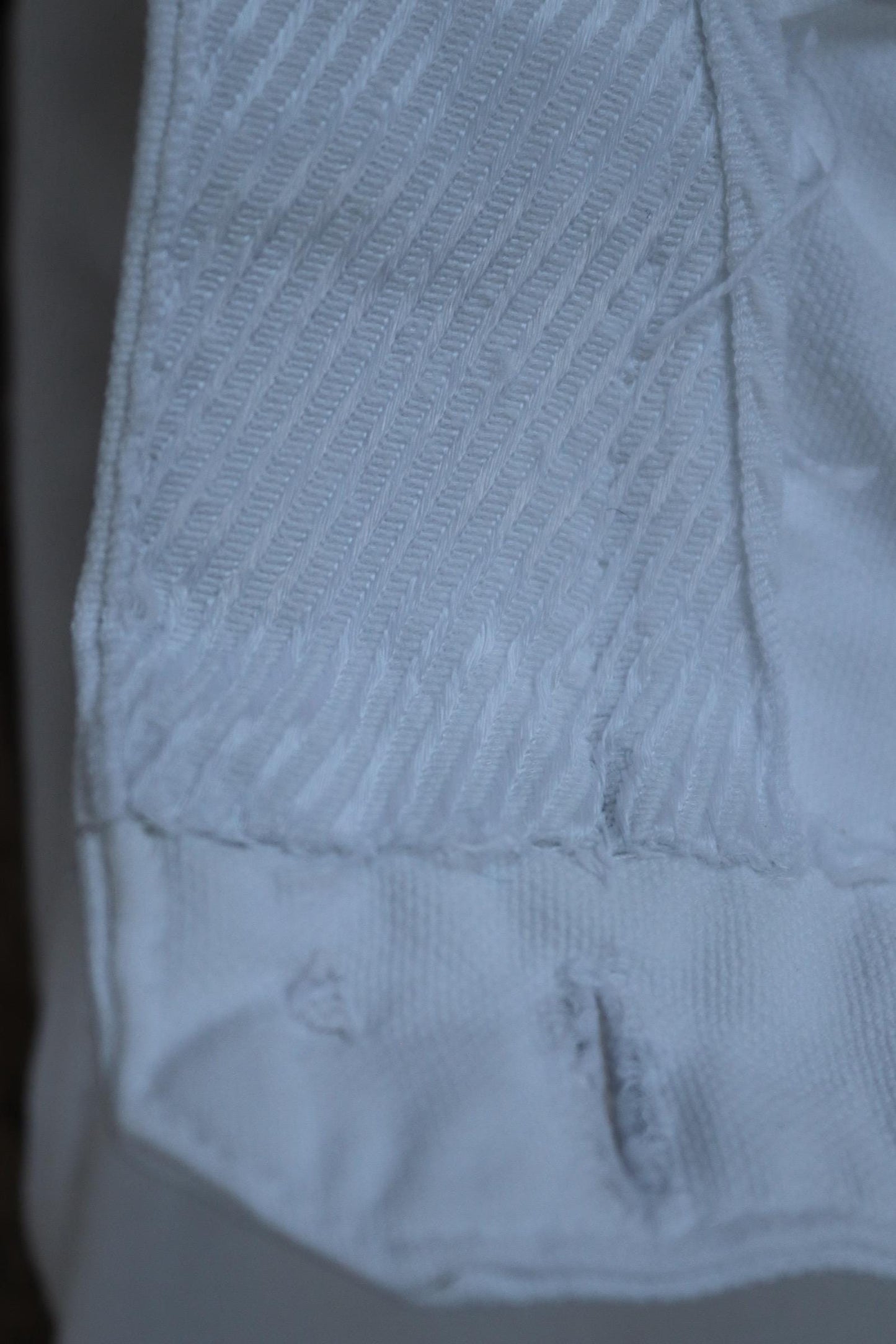 Vintage 1960s French white cotton trousers - military pants - 29" x 28"