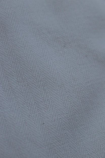 Antique 1910s French white military trousers - buckle back - herringbone cotton - 31” x 26”