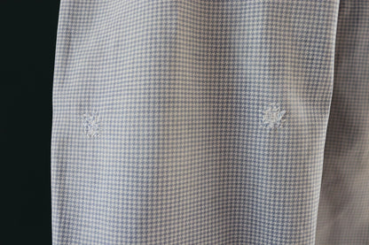 Vintage 1940s French chefs jacket - dogtooth check cotton - double breasted workwear - darned and repaired - 40” chest