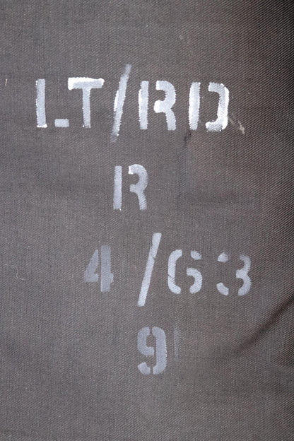 Vintage 1960s railway station masters coat - rubberised canvas - rainproof workwear - 44" chest