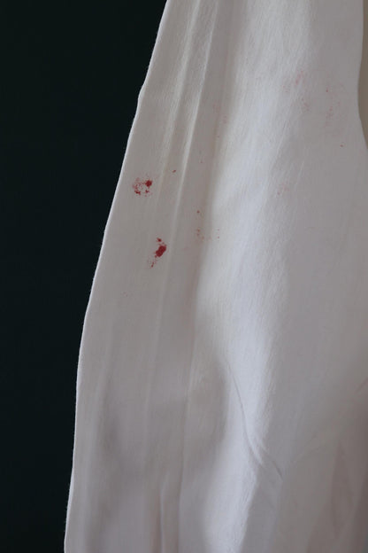 Antique 1800s Victorian white cotton nightgown - vintage 1900s dress - cottagecore - broderie Anglais - 50” chest