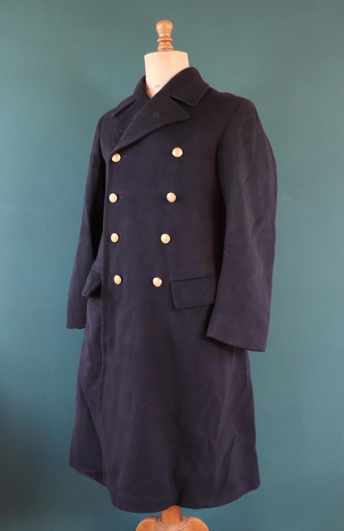 Vintage 1930s Royal Yacht Squadron overcoat - Naval bridge coat - 42" chest