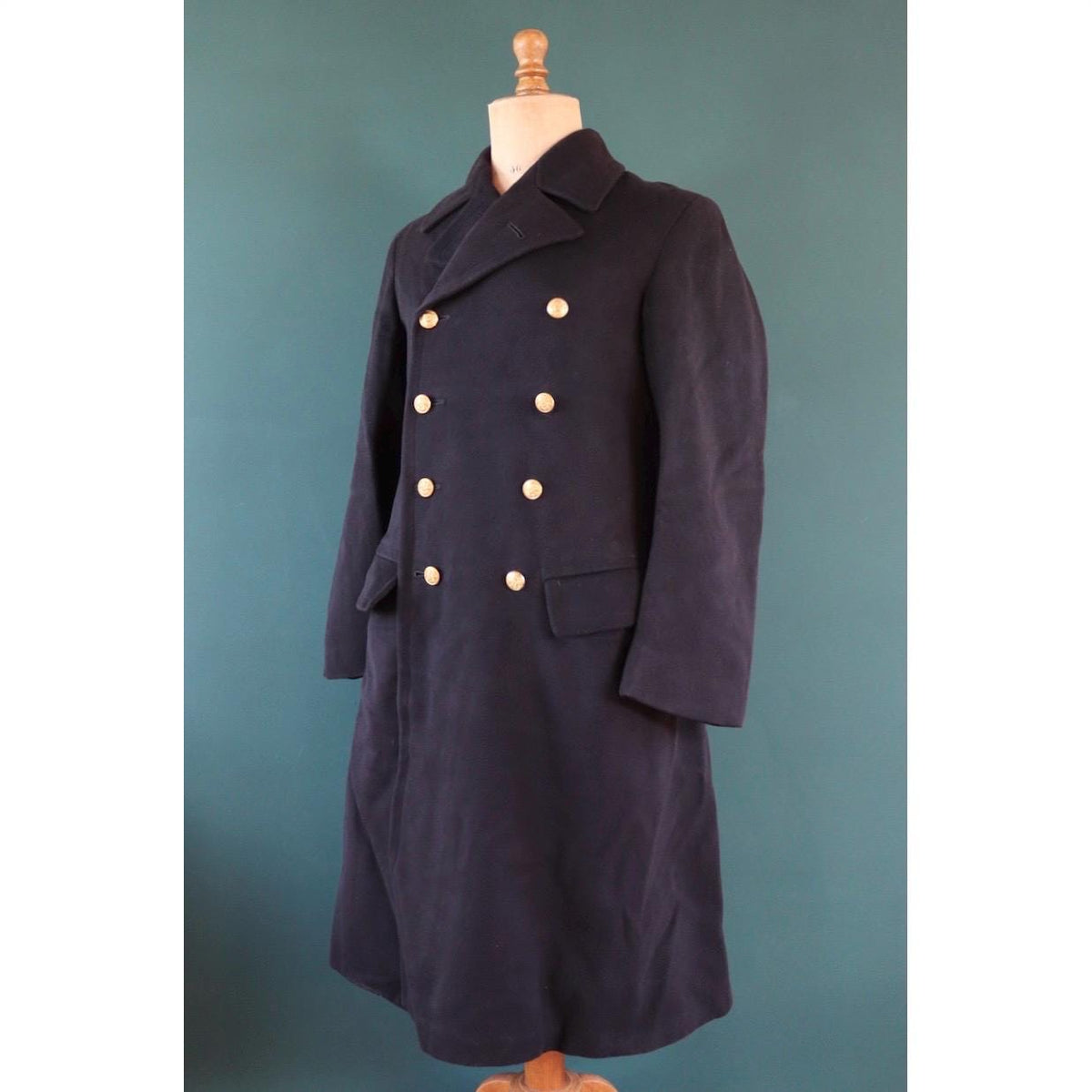 Vintage 1930s Royal Yacht Squadron overcoat - Naval bridge coat - 42" chest