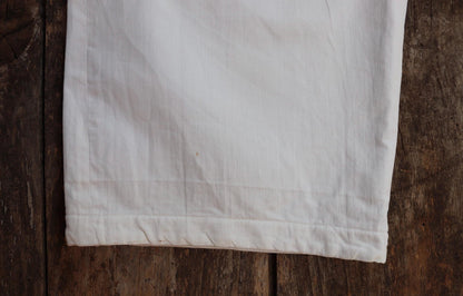 Vintage 1950s German white cotton trousers - summer pants - 36” x 29”