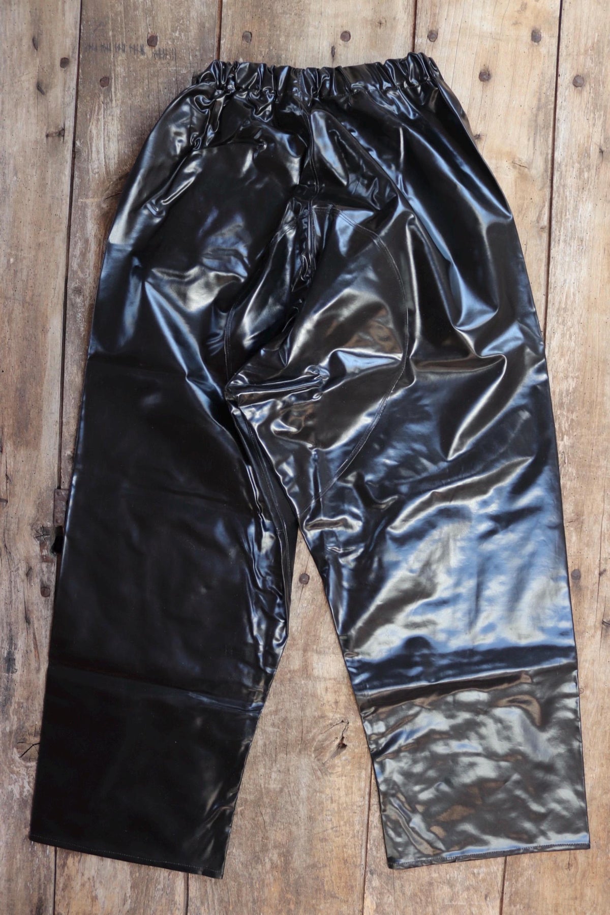 Vintage 1960s Yarmouth Oilskins waterproof trousers - deck overalls - foul weather gear - 26” 32" x 27”