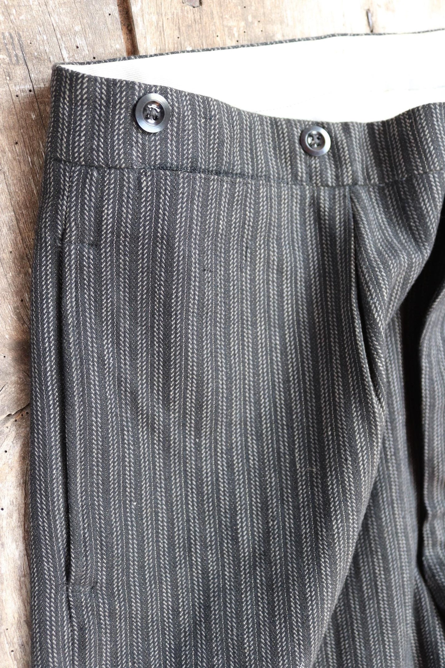 Vintage 1960s morning suit trousers - striped suit pants - 36” x 30”