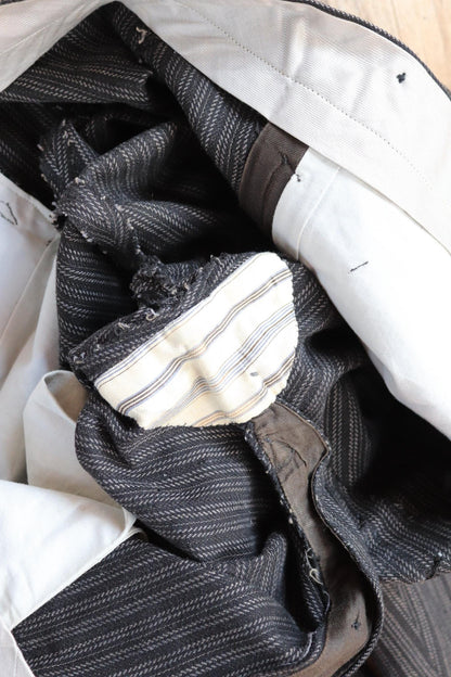 Vintage 1960s morning suit trousers - striped suit pants - 32” x 30”