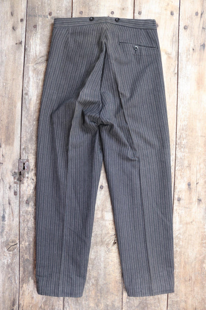 Vintage 1960s morning suit trousers - striped suit pants - 32” x 30”