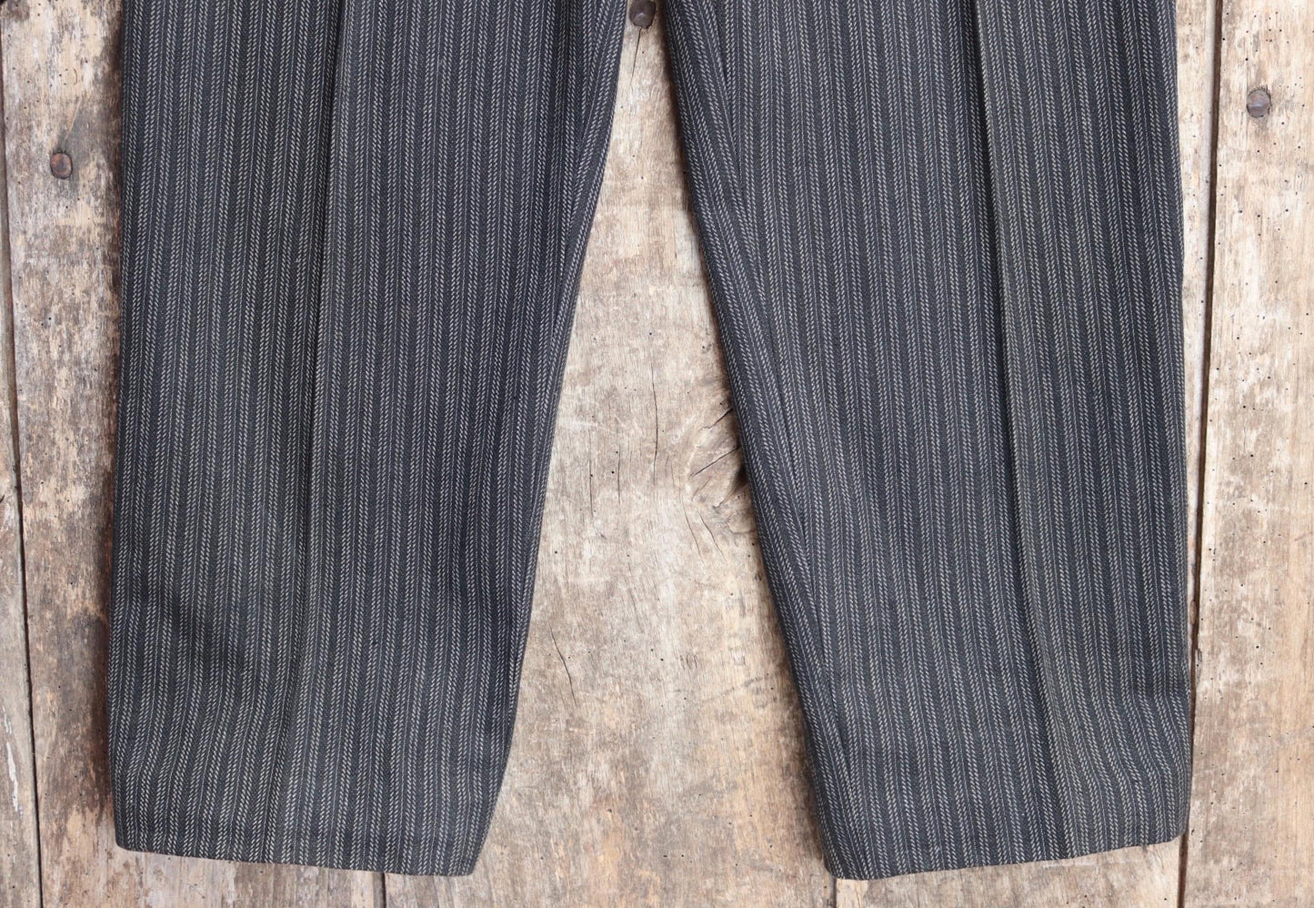 Vintage 1960s morning suit trousers - striped suit pants - 32” x 30”