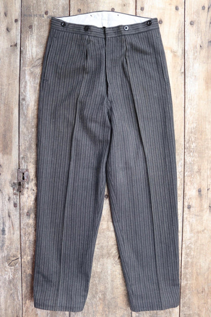 Vintage 1960s morning suit trousers - striped suit pants - 32” x 30”