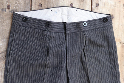 Vintage 1960s morning suit trousers - striped suit pants - 32” x 30”