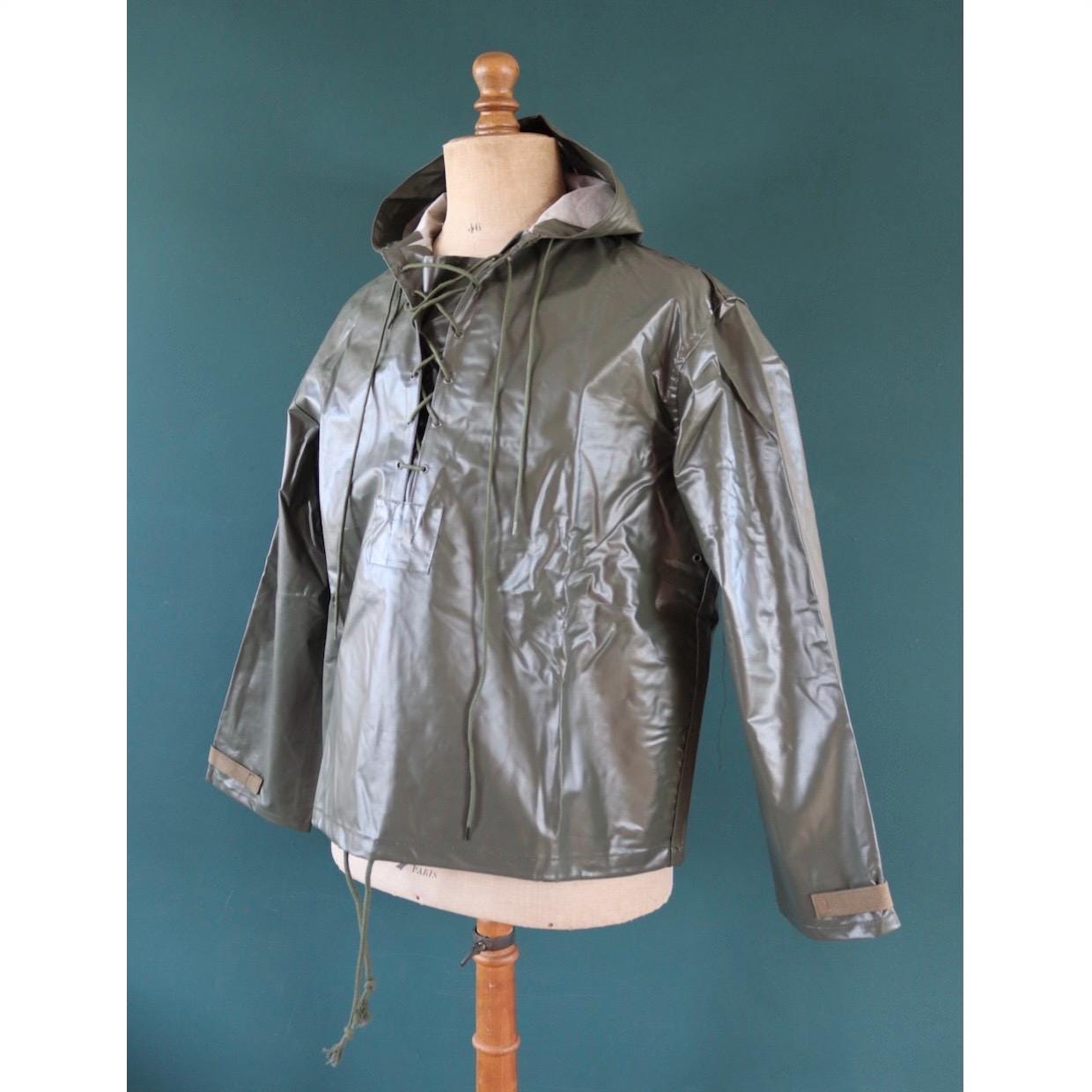 Vintage 1980s Italian Navy smock - deck jacket - foul weather anorak - 49" Chest